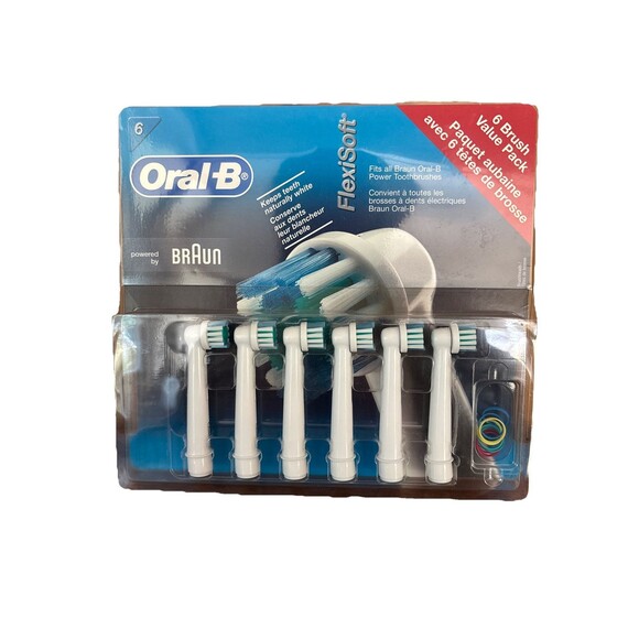 Oral B Triumph FlexiSoft EB17  5 FlexiSoft 1 Floss Action Brushhead Replacement - Picture 1 of 6
